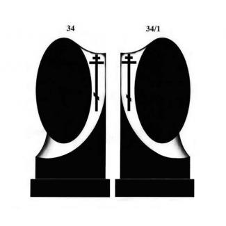Гранитный памятник с крестом 34